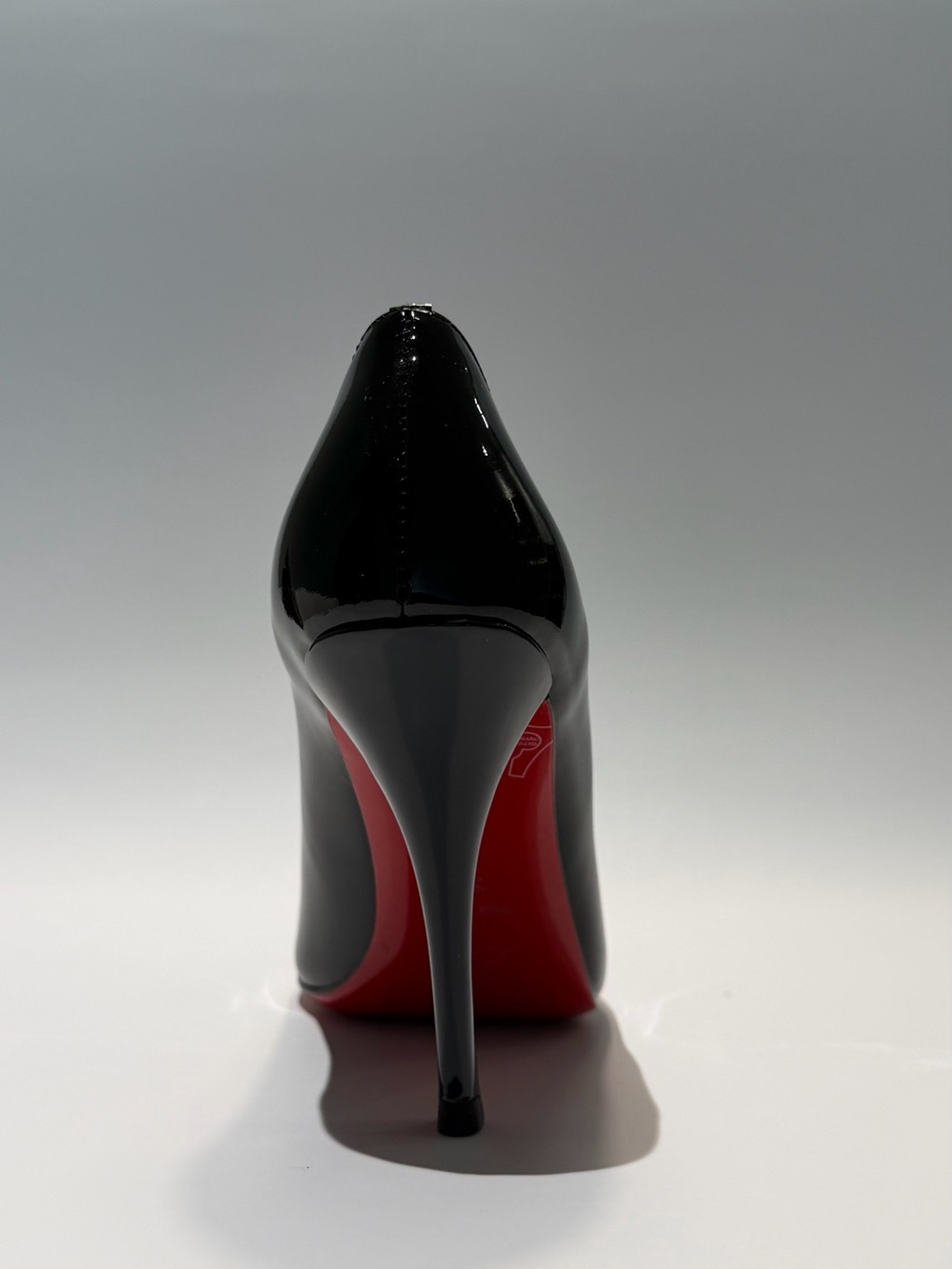 CL Patent Stiletto Pump with Red Sole